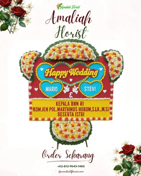 Papan Bunga Pernikahan Teba Liyokh